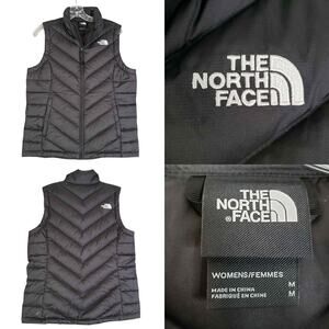 The North Face Puffer Vest Size M Medium 550 Goose Down Womens Full Zip Black